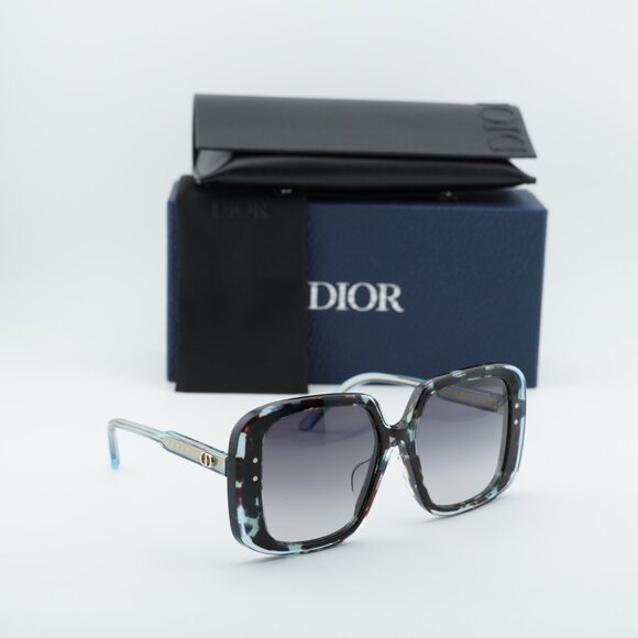 Dior DIORHIGHLIGHT S3F 28A1 Square Sunglasses - Havana/Smoke main image 8